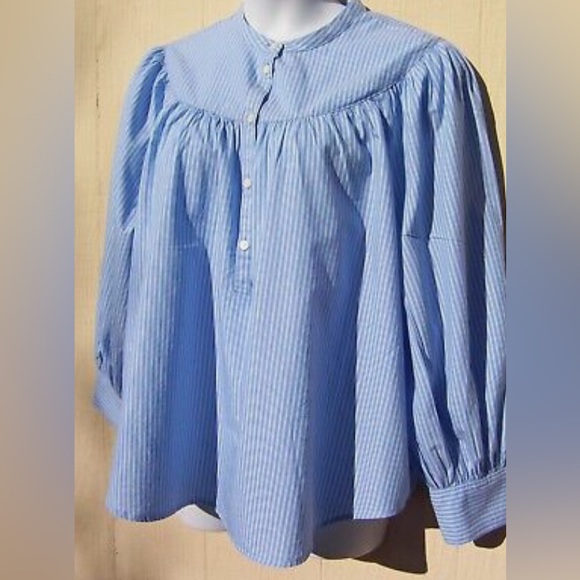 2X Old Navy Cotton Puff Sleeve Henley Top - Picture 4 of 9